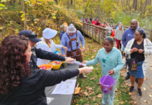 Winona Lake trails attract swarms of trick or treaters