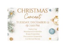 WCHS Band’s Christmas Concert Tuesday night at PAC
