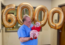Dr. Cook delivers 6,000th baby at Lutheran Kosciusko Hospital