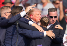Shooting at Trump rally being investigated as assassination attempt Former president Donald Trump, with blood on his ear, is whisked away from a campaign stage Saturday night following an apparent assassition attempt. AP photo.