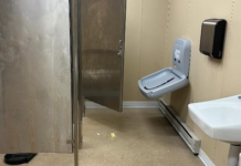 Zimmer Biomet pavilion restrooms vandalized