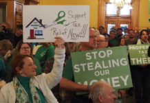 Radio personalities headline property tax rally at Indiana Statehouse