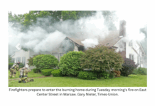 Three displaced after fire on East Center Street