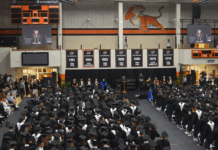 Friday's commencement inside the Tiger Den Photo provided.