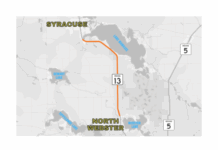 Paving work on SR 13 (Syracuse to N. Webster) begins this week