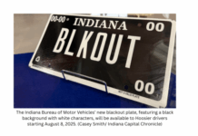 Indiana BMV unveils new ‘blackout’ license plates, available starting August