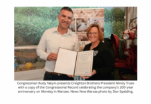 Yakym honors Creighton Brothers for company’s 100-year anniversary