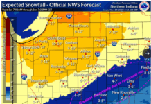 Heaviest snowfall expected today from 3-10 p.m.