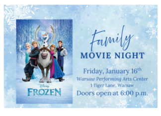 Free Family Movie Night features ‘Frozen’ Friday at Warsaw PAC