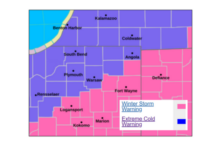 More frigid temps and light snow expected today in Warsaw