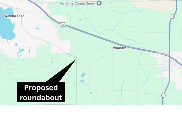 Proposed roundabout