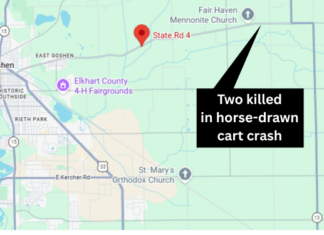 Two youths killed, two injured in horse-drawn cart crash in Elkhart County