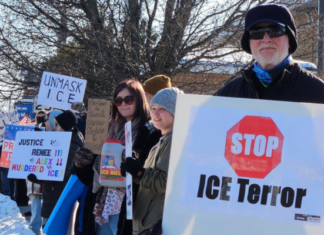 Democratic Socialists add their voice, call for dismantling of ICE at Warsaw protest