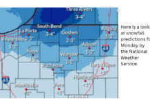 Gusty winds today and storms possible tonight before snow arrives Monday morning