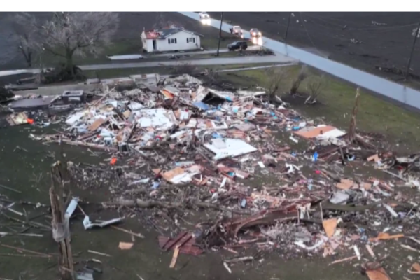 Storms cause extensive damage in Kankakee, Ill., Newton County, Ind. Photo of damage in Kankakee, Ill., provided by Chicago & Midwest Storm Chasers.