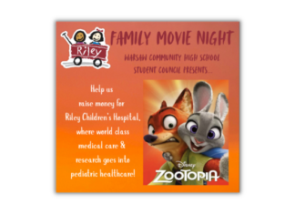 Warsaw Student Council Hosting Riley Movie Night at the PAC