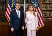 Yakym and First Lady Melania Trump discuss foster care initiatives