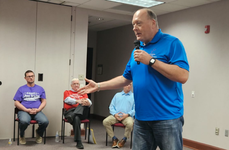 Conley and Wiesehan discuss parking garage and spar over fish fry claims