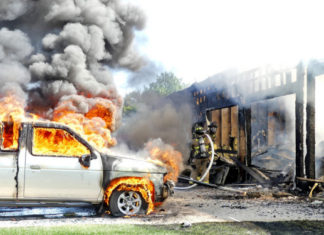 Fire that started in garage heavily damages home north of Warsaw