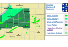 Flood watch in effect until 5 p.m. with more rain expected