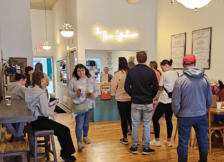 The River opening 6th and 7th coffee shops in Kosciusko County this month The River Coffee on West Center Street in downtown Warsaw was busy Saturday during its grand opening in their shared space with Generous Coffee. News Now Warsaw photo by Dan Spalding.