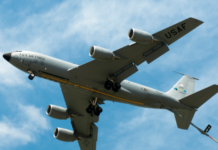 KC-135 Stratotanker flyover part of a June 6 celebration for 250th birthday