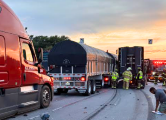 One dead in Sunday night accident involving three trucks on US 30 in Pierceton