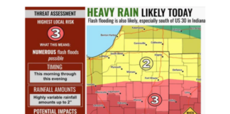 More rainfall expected through Sunday across northern Indiana